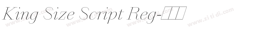King Size Script Reg字体转换